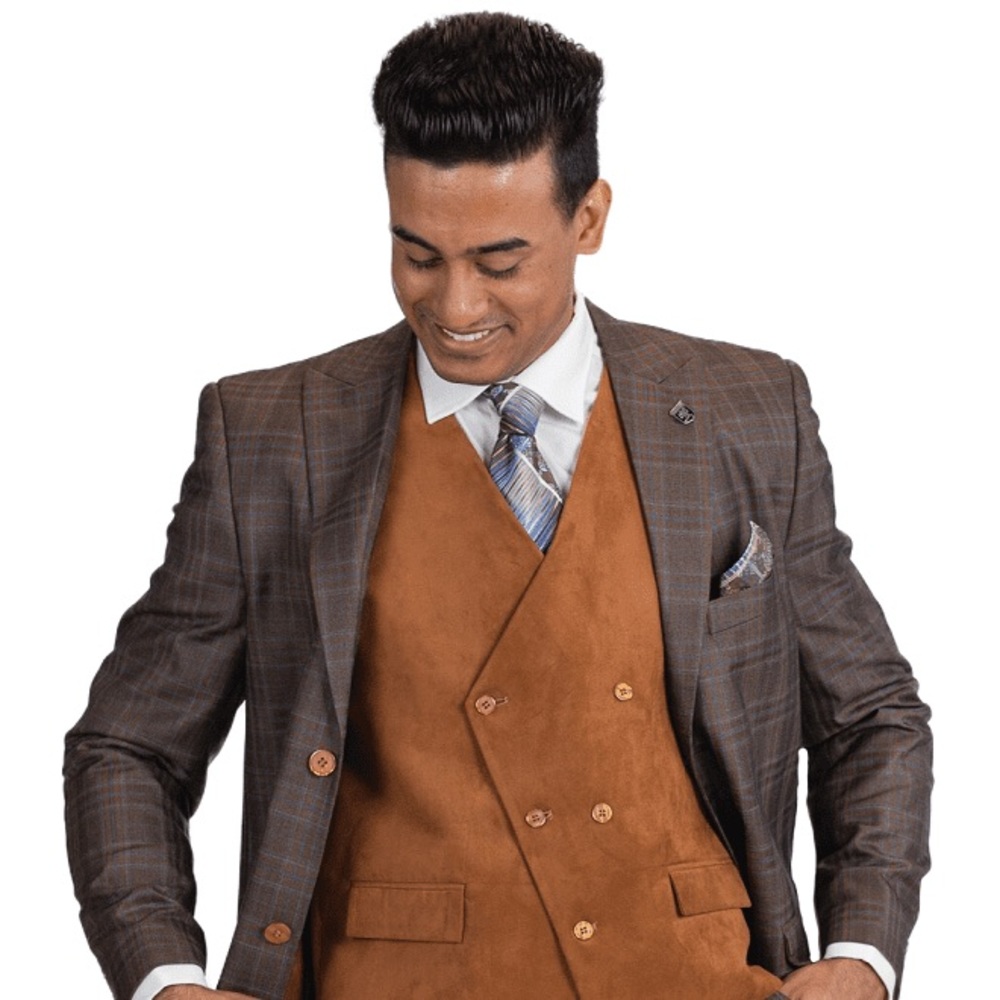 Stacy Adams Mens Slim Fit 3Piece Suit NWTs